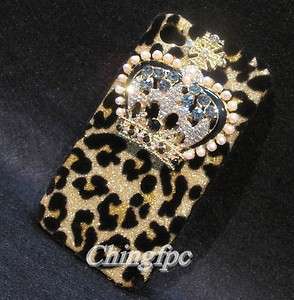  Deco Bling Crown Leopard Case Cover for iPhone4 4S _N4&CRP  