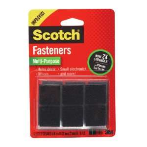  Scotch Multi Purpose Fasteners, Black, 7/8 x 7/8 Inch, 12 