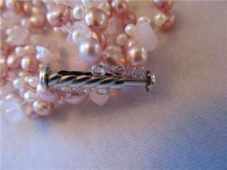 Co.Iridesse PinkPearl  Rose Quartz Crystal Bracelet  