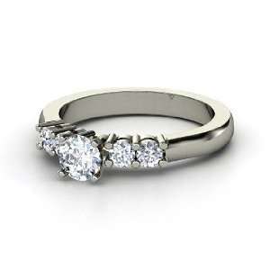  Scintillation Ring, Round Diamond Platinum Ring Jewelry
