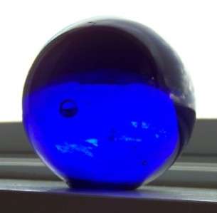 COBALT BLUE Art Glass Signed Paperweight Crystal Ball  