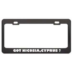 Got Nicosia,Cyprus ? Location Country Black Metal License Plate Frame 