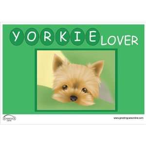  Greeting Cars Yorkie Dog Lover Car Magnet: Automotive