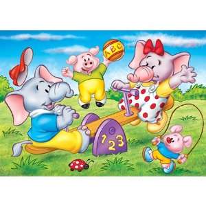    Jumbo the Elephant On the See Saw Jigsaw Puzzle 20pc Toys & Games