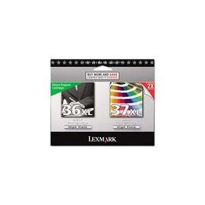  Lexmark No. 36XL/No. 37XL Black and Color High Yield 