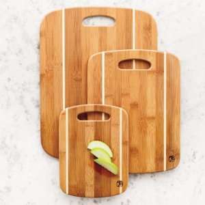  Striped Bamboo Cutting Boards, Set of 3