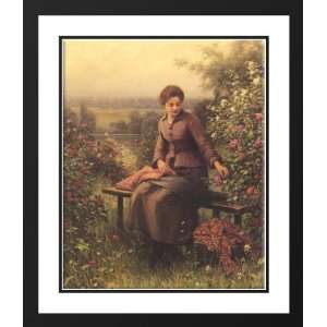Knight, Daniel Ridgway 28x34 Framed and Double Matted Seated Girl with 