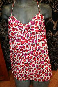 Diane von Furstenberg Ladybug top Camisole Tunic 4 Silk  