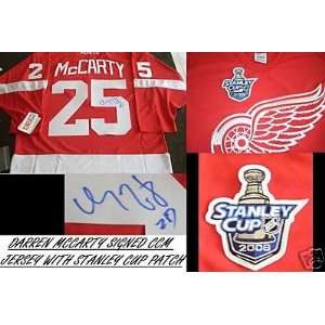 Darren Mccarty Signed Detroit Red Wings Jersey 2008 Cup  