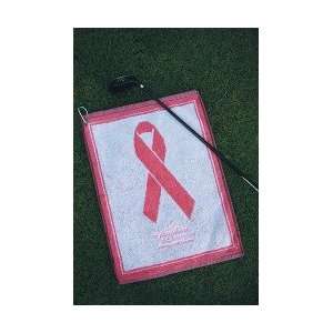   Pink Ribbon Jacquard Golf Towel BLANK:  Sports & Outdoors