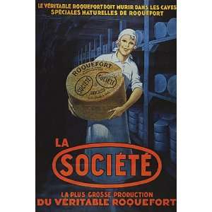  CHEESE LA SOCIETE ROQUEFORT FRENCH FRANCE SMALL VINTAGE 