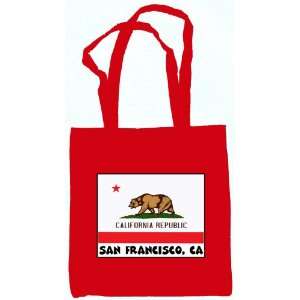  Souvenir San Francisco California Tote Bag Red: Everything 