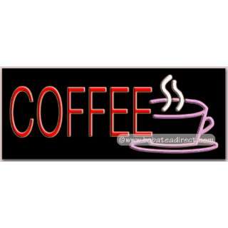  Coffee, Logo Neon Sign (13H x 32L x 3D) Everything 