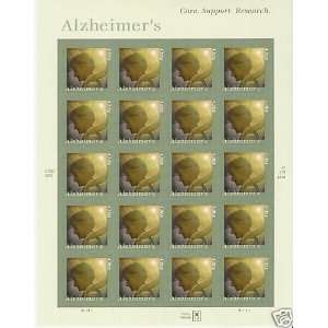  2008 Alzheimers Awareness .42 of 20 Stamps Mint Sheet 