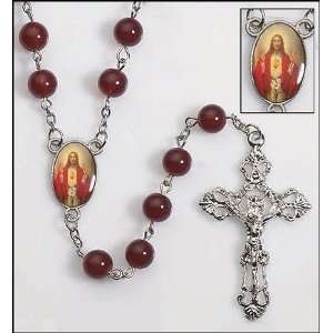 Sacred Heart of Jesus Round Bead Rosary from Fantasy Farm 
