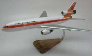 DC 10 Continental Airlines DC10 Airplane Wood Model FS  