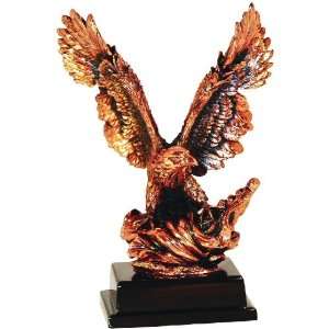  Eagle with Flag, High Base (Small) Statue   Copper Finish 