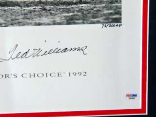 Ted Williams Boston Red Sox Signed Upper Deck Litho  