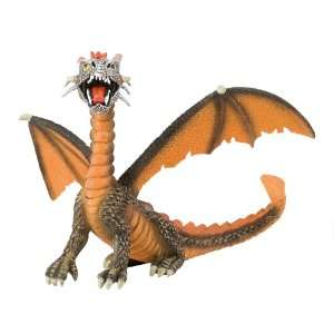   Bullyland Fantasy figurine Dragon assis (orange) 11 cm Toys & Games