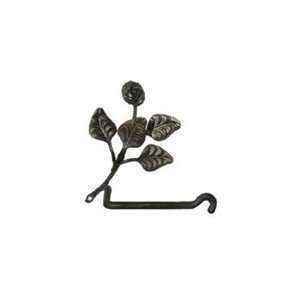  Delamar Wrought Iron Rose and Leaf Toilet Paper Holder 