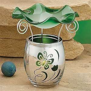   Butterfly Electroplated Glass Oil Burner: Cell Phones & Accessories