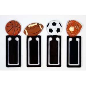   Football Baseball Soccer Bookmark (Set Of 12): Office Products