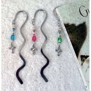   Swarovski Crystal Silver Bookmark with Cross Charm: Office Products