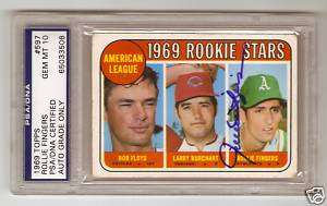 1969 TOPPS ROLLIE FINGERS AUTOGRAPHED ROOKIE HOF !!!!!  