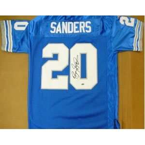  Barry Sanders Signed M&N Pro Bowl Jersey: Sports 