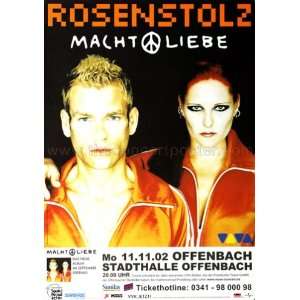  Rosenstolz Macht & Liebe 2002   CONCERT POSTER from 