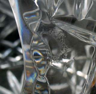 Crystal Basket Shaped Vase Cut Lead Glass  