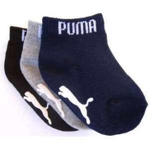  Puma Baby Mini Qtr Crew Solid Gripper Socks 3 pk (12 24 