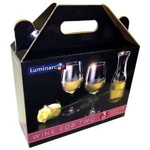  Luminarc Wine For Two 3 pc. Decanter & Glass Set