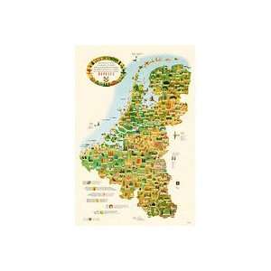  Belgium Travel Map Poster