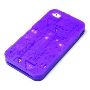  Case Star ® Purple 3D Castle Pattern Silicone Skin Case 