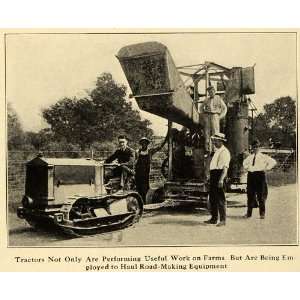  1920 Print Tractor Tank Farm Agriculture Farming Road 