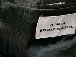 EDDIE BAUER Mens Jacket CHARCOAL GRAY Sport Coat Wool TWEED ALPACA 