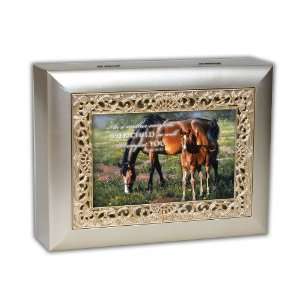   Music Box With Horses And Verse Plays Amazing Grace