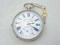 1885 KENDAL & DENT SILVER CASED 3/4 PLATE LEVER POCKET WATCH WORKING 