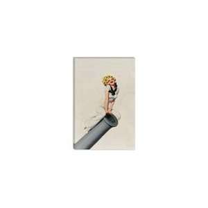   Girl on Cannon Vintage Poster by Enoch Bolles Canva
