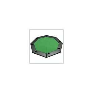   Padded Octagon Folding Poker Table Top in Green: Home & Kitchen