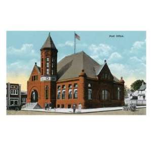 Rockford, Illinois, Exterior View of the Post Office Giclee Poster 