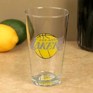   Los Angeles Lakers 17 oz. Bottoms Up Mixing Glass: Sports & Outdoors