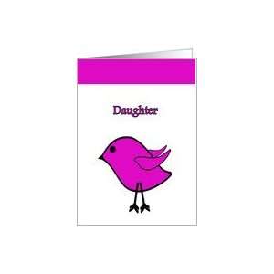   Birthday, cute, bright pink digital art bird Card: Toys & Games