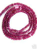 MM Pink Rhodolite Garnet Micro Faceted Rondells Beads  