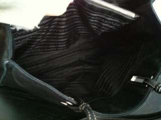  Prada Calfskin Leather Tote Purse Handbag Business Saks Zipper  
