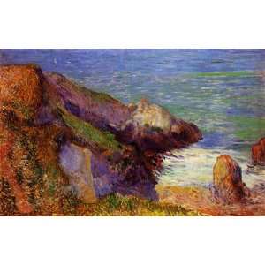  Oil Painting Rocks on the Breton Coast Paul Gauguin Hand 
