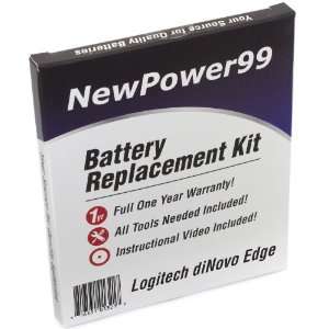  Battery Replacement Kit for Logitech diNovo Edge Wireless 