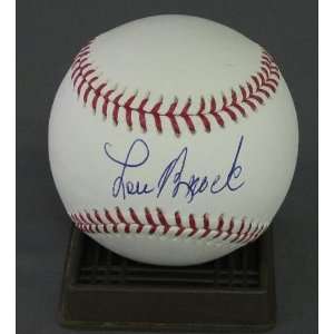Autographed Lou Brock Ball   Rawlings   Autographed Baseballs:  