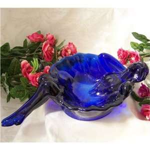  Cobalt Blue Glass Woman Soap/coin Dish